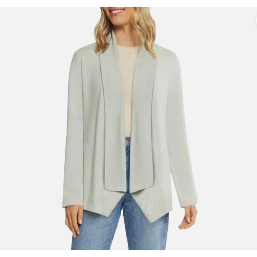 Max & Mia Women's Drape Front Cardigan Light Olive Green Size Large